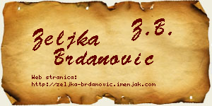 Željka Brdanović vizit kartica